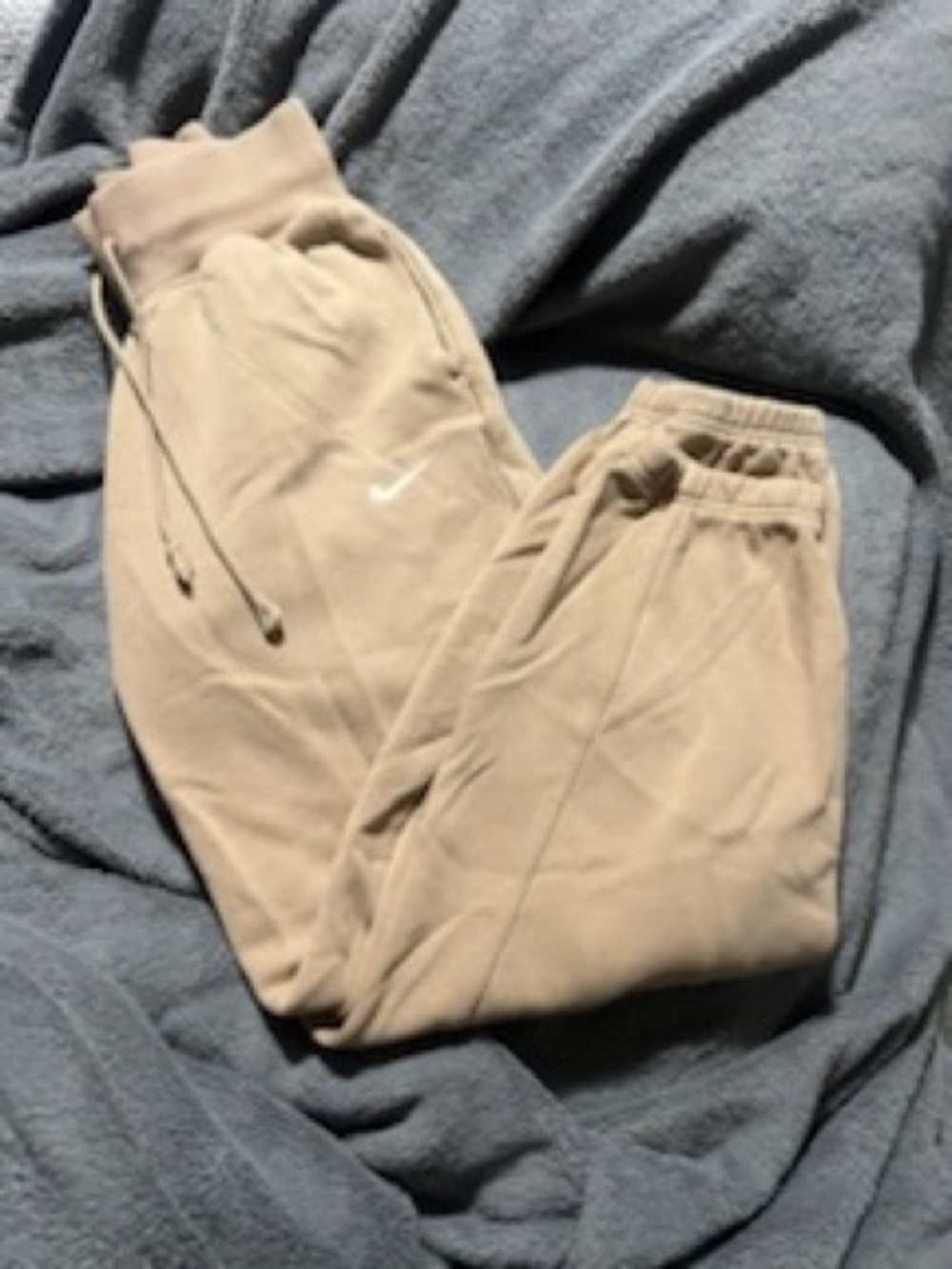 Nike Beige Fleece Jogger Pants